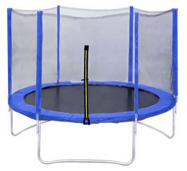 Каркасный батут DFC Trampoline Fitness 6FT-TR-LG/6FT-TR-B с сеткой 183х183х215 см Каркасный батут DFC Trampoline Fitness 6FT-TR-LG/6FT-TR-B с сеткой 183х183х215 см