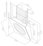Каминная вытяжка Elica LOOP BL/F/75 BLACK