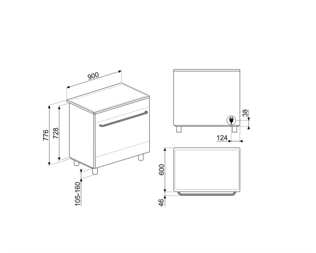 Варочный центр Smeg CG90CIXT Варочный центр Smeg CG90CIXT