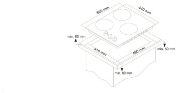 Газовая варочная панель Simfer H45V35O517 Газовая варочная панель Simfer H45V35O517