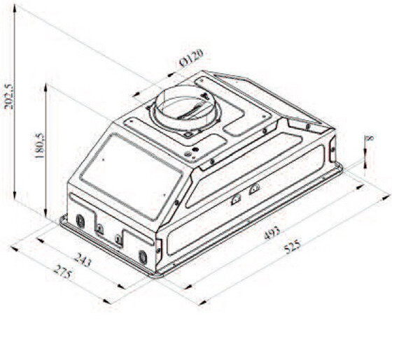 Встраиваемая вытяжка Darina Built in G605B Встраиваемая вытяжка Darina Built in G605B