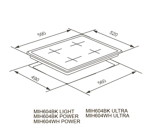 Встраиваемая индукционная варочная панель Meferi MIH604WH Ultra Встраиваемая индукционная варочная панель Meferi MIH604WH Ultra