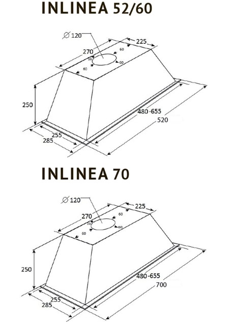 Встраиваемая вытяжка Kuppersberg INLINEA 60 X
