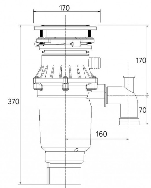 Измельчитель пищевых отходов Bone Crusher BC-810 SLIM Line
