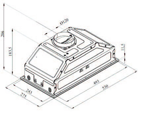 Встраиваемая вытяжка Darina Built in M605B Встраиваемая вытяжка Darina Built in M605B
