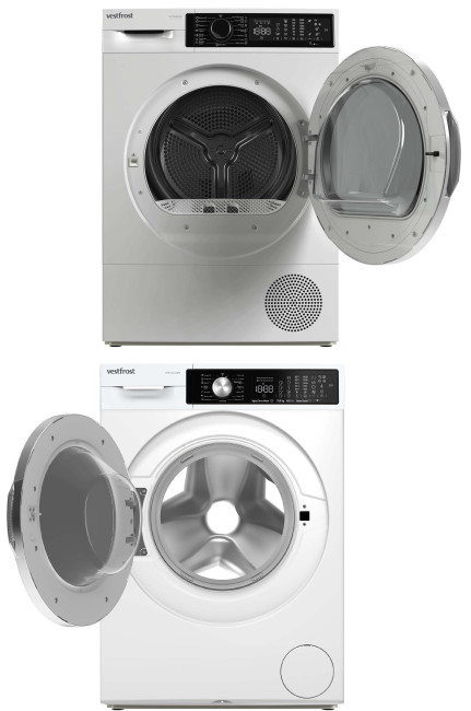 Комплект стиральная и сушильная машина Vestfrost VFWI103S14MW + VFT103HPMW