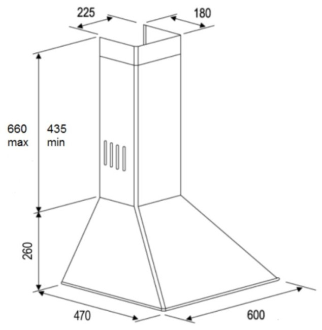 Каминная вытяжка Kuppersberg Onda 60 JB 4PB