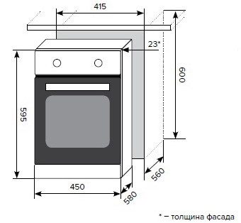 Электрический духовой шкаф LEX EDP 4590 BL Matt Edition