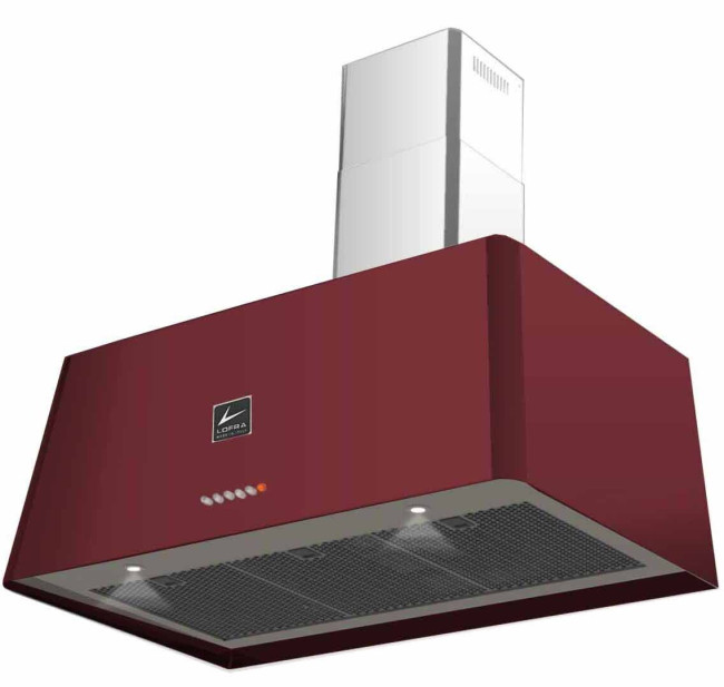 Каминная вытяжка Lofra Rainbow 90 burgundy Каминная вытяжка Lofra Rainbow 90 burgundy