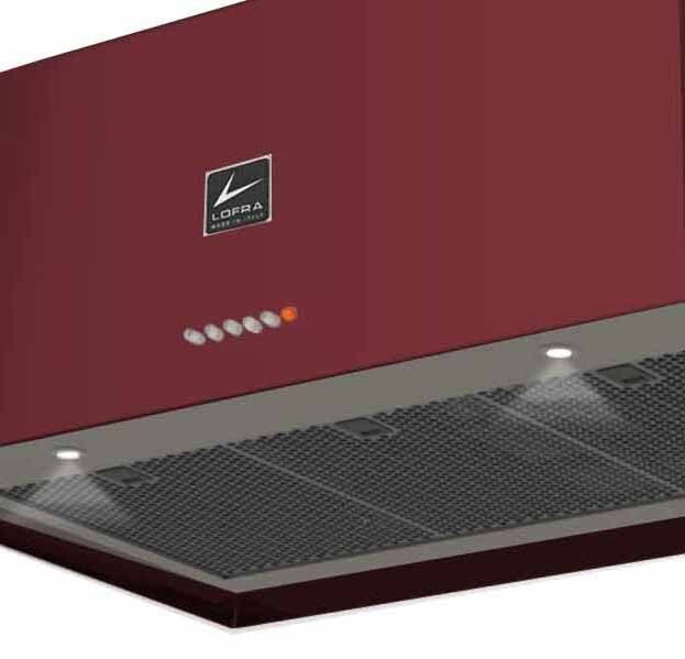 Каминная вытяжка Lofra Rainbow 90 burgundy Каминная вытяжка Lofra Rainbow 90 burgundy
