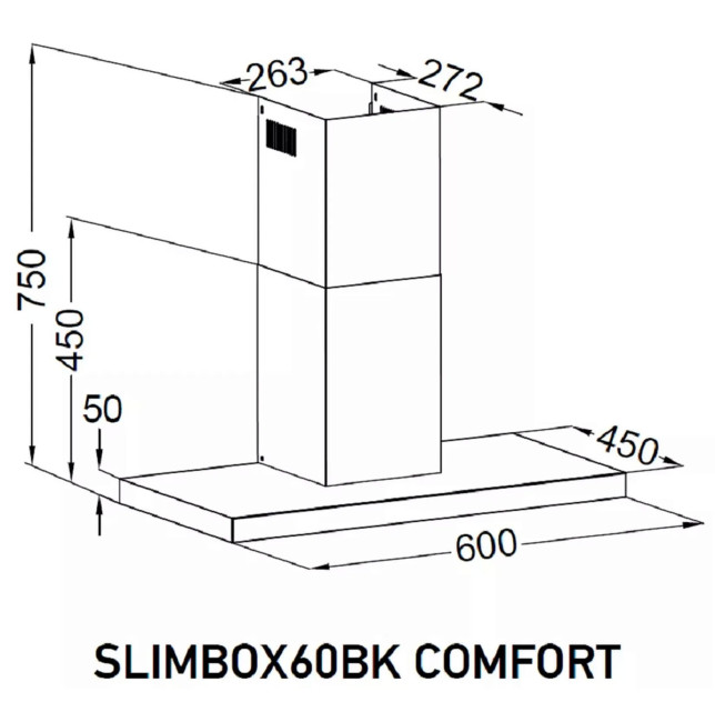 Вытяжка Meferi SLIMBOX60BK COMFORT