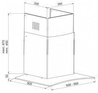 Каминная вытяжка Korting KHC 9678 GX