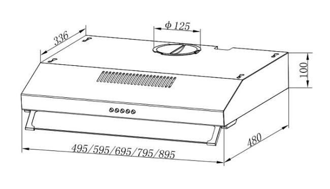 Вытяжка Evelux Ulla 60 X
