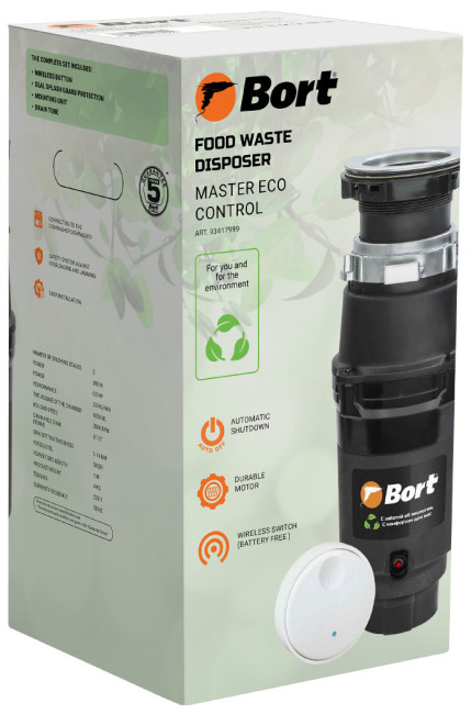Измельчитель пищевых отходов Bort MASTER ECO CONTROL Измельчитель пищевых отходов Bort MASTER ECO CONTROL