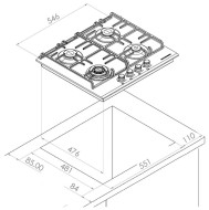 Газовая варочная панель Kuppersberg FQ 63 B Газовая варочная панель Kuppersberg FQ 63 B