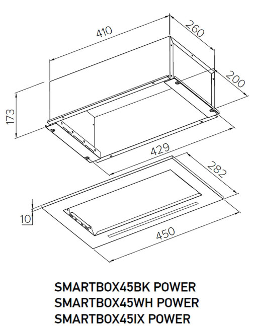 Вытяжка Meferi SMARTBOX45WH POWER Вытяжка Meferi SMARTBOX45WH POWER