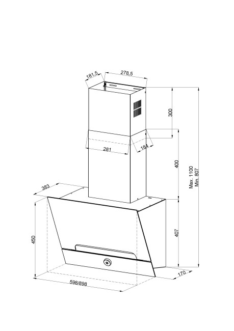 Каминная вытяжка Kuppersberg F 990W
