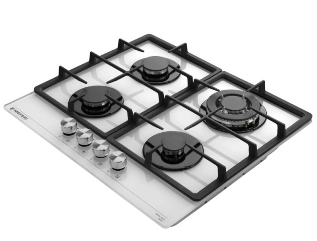 Встраиваемая газовая варочная панель Meferi MGH604WH Glass Power Встраиваемая газовая варочная панель Meferi MGH604WH Glass Power