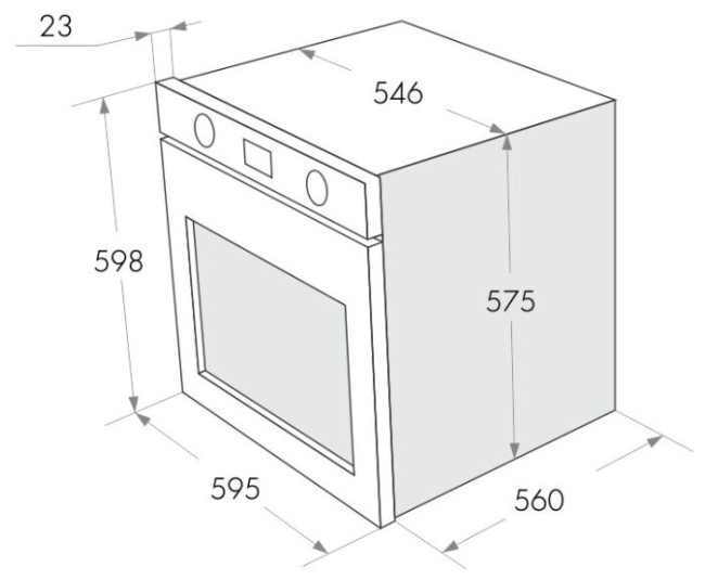 Встраиваемый газовый духовой шкаф MAUNFELD MGOG.673S