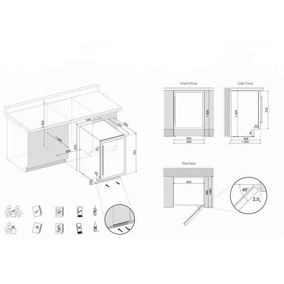 Винный шкаф DUNAVOX DAUF-46.138B Винный шкаф DUNAVOX DAUF-46.138B