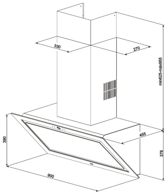 Каминная вытяжка TEKA QUADRO DLV 985 B (40437200) Каминная вытяжка TEKA QUADRO DLV 985 B (40437200)