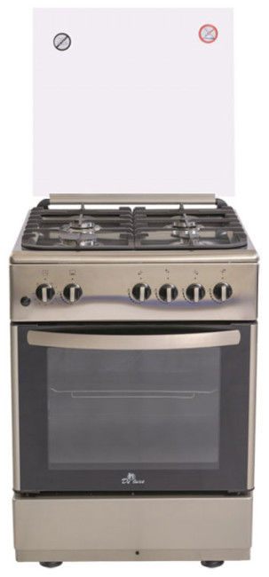 Газовая плита De luxe 606040.24г 000 (кр) ЧР нерж