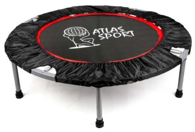 Каркасный батут Atlas Sport 122 без ручки на пружинах 122х122х30 см