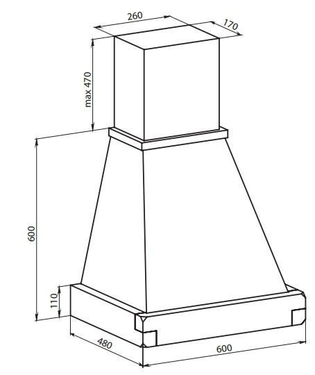 Каминная вытяжка Vialona Cappe Магнолия inca 900 90