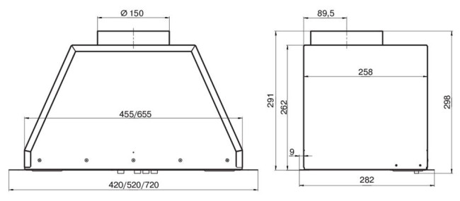 Вытяжка Elikor Flat 52П-650-К3Д, врезной блок, топленое молоко Вытяжка Elikor Flat 52П-650-К3Д, врезной блок, топленое молоко
