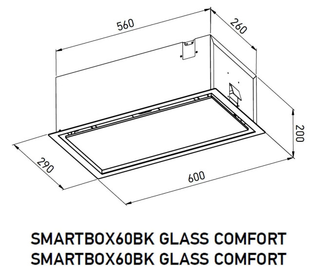 Вытяжка Meferi SMARTBOX60BK GLASS COMFORT
