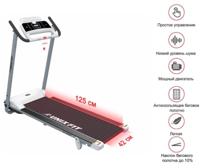 Беговая дорожка UnixFit ST-560E White Беговая дорожка UnixFit ST-560E White