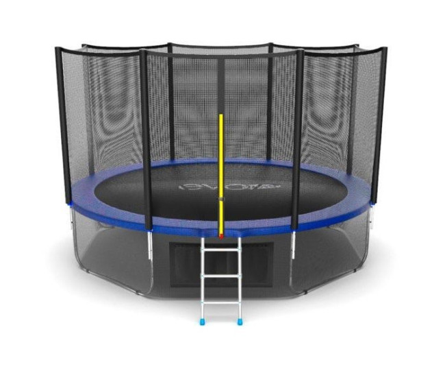 Батут Evo Jump External 12ft Blue Lowernet + сетка Батут Evo Jump External 12ft Blue Lowernet + сетка