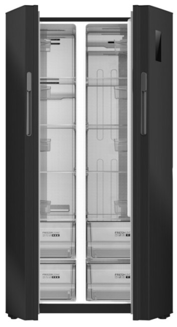 Холодильник Hyundai CS5005FV черное стекло Холодильник Hyundai CS5005FV черное стекло