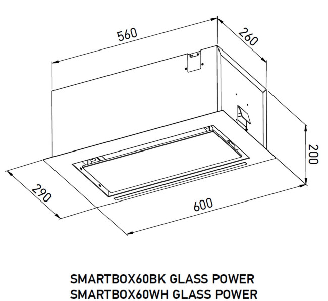 Вытяжка Meferi SMARTBOX60BK GLASS POWER Вытяжка Meferi SMARTBOX60BK GLASS POWER