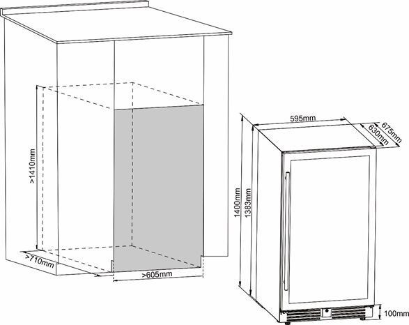 Винный шкаф CELLAR PRIVATE CP127-1TB