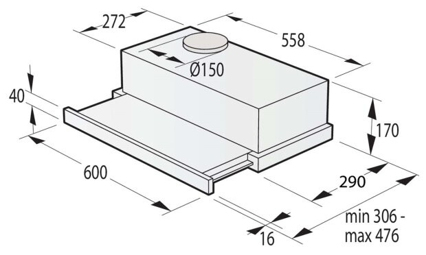 Встраиваемая вытяжка Gorenje TH60E3W Встраиваемая вытяжка Gorenje TH60E3W