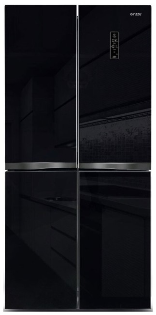 Холодильник Ginzzu NFI-4414 черное стекло Холодильник Ginzzu NFI-4414 черное стекло