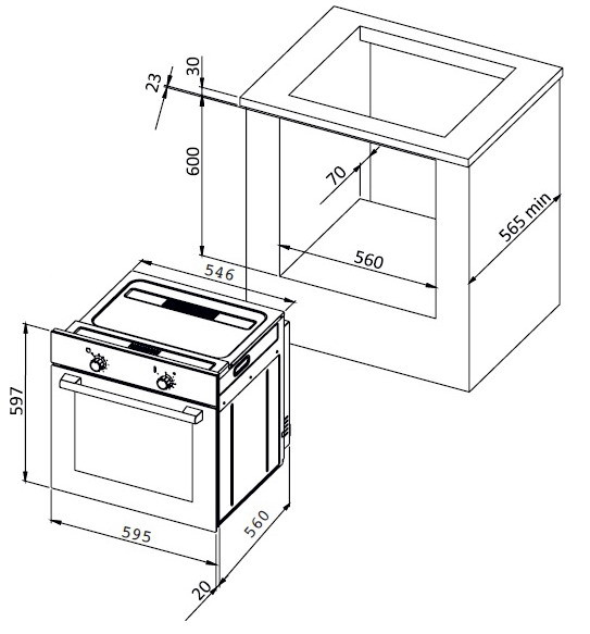 Электрический духовой шкаф Millen MEO 605 BL