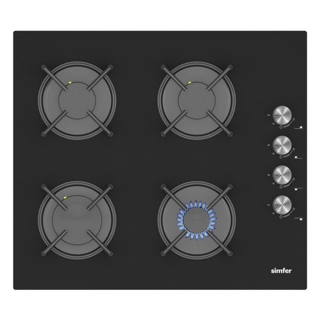 Встраиваемая газовая варочная панель Simfer H60K40S000TB Встраиваемая газовая варочная панель Simfer H60K40S000TB