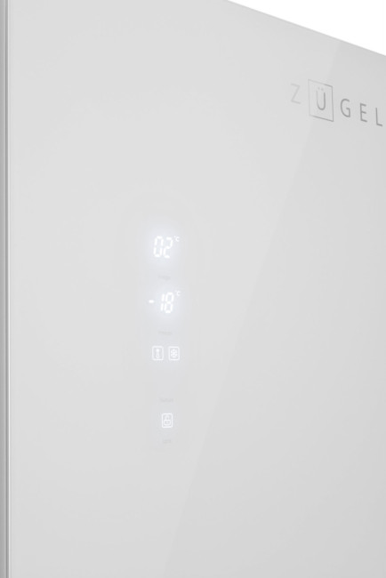Холодильник Zugel ZRCD430W белое стекло