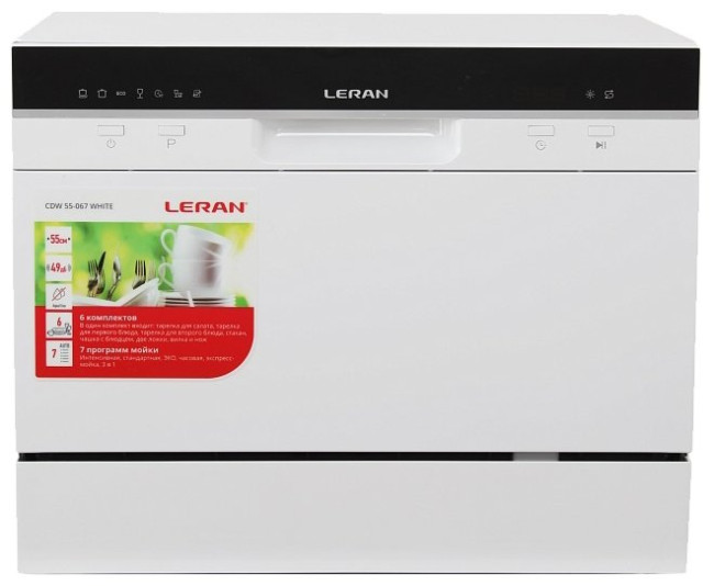 Посудомоечная машина Leran CDW 55-067 WHITE Посудомоечная машина Leran CDW 55-067 WHITE