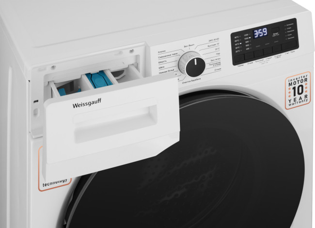 Комплект стиральная и сушильная машина Weissgauff WM 61212 DC Inverter Steam + WD 6110 B Heat Pump