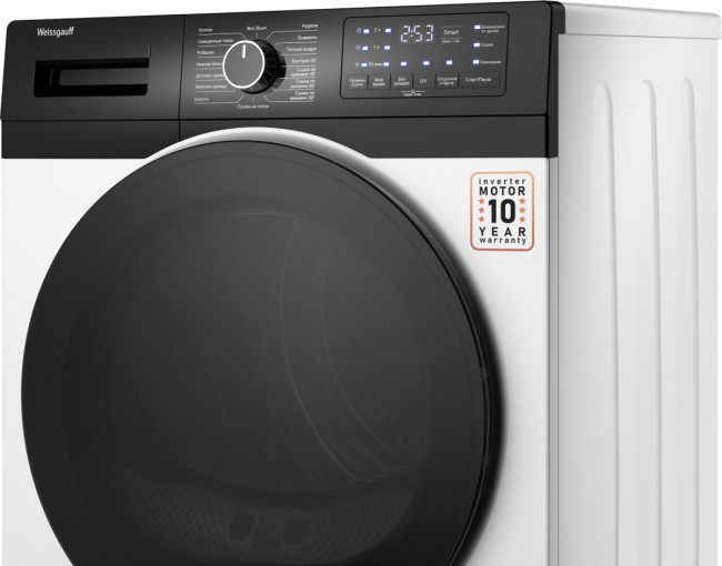 Комплект стиральная и сушильная машина Weissgauff WM 61212 DC Inverter Steam + WD 6110 B Heat Pump