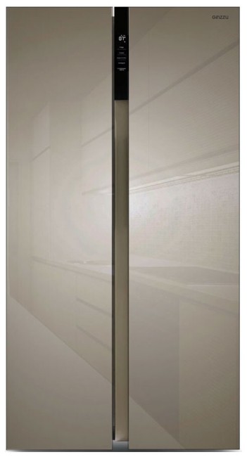 Холодильник Side by Side Ginzzu NFI-5212 Gold glass