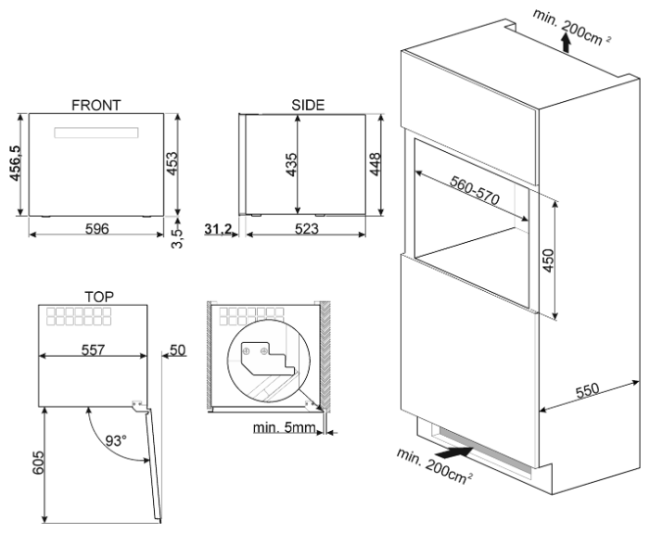 Встраиваемый винный шкаф smeg CVI618RWNR2