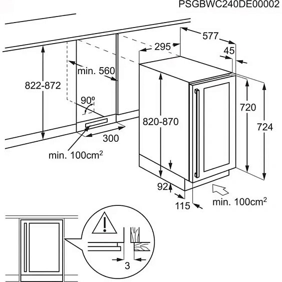 Винный шкаф AEG AWUS020B5B Винный шкаф AEG AWUS020B5B