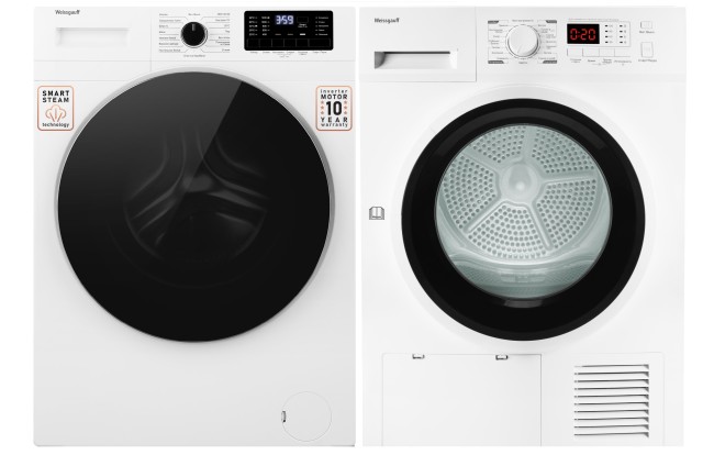 Комплект стиральная и сушильная машина Weissgauff WM 61212 DC Inverter Steam + WD 6128 D
