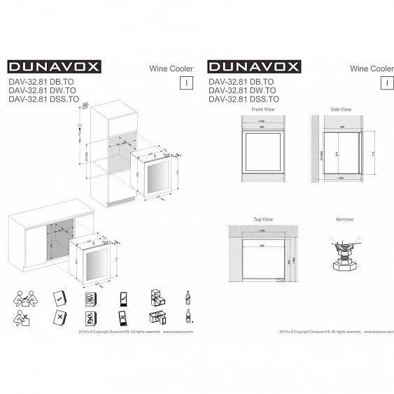 Винный шкаф DUNAVOX DAV-32.81DSS.TO