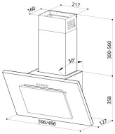 Каминная вытяжка LEX Mini 600 white Каминная вытяжка LEX Mini 600 white