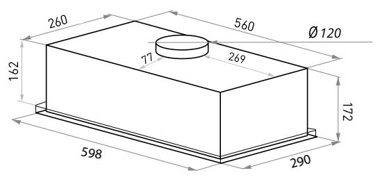 Встраиваемая вытяжка MAUNFELD BOX PUSH 60 белый